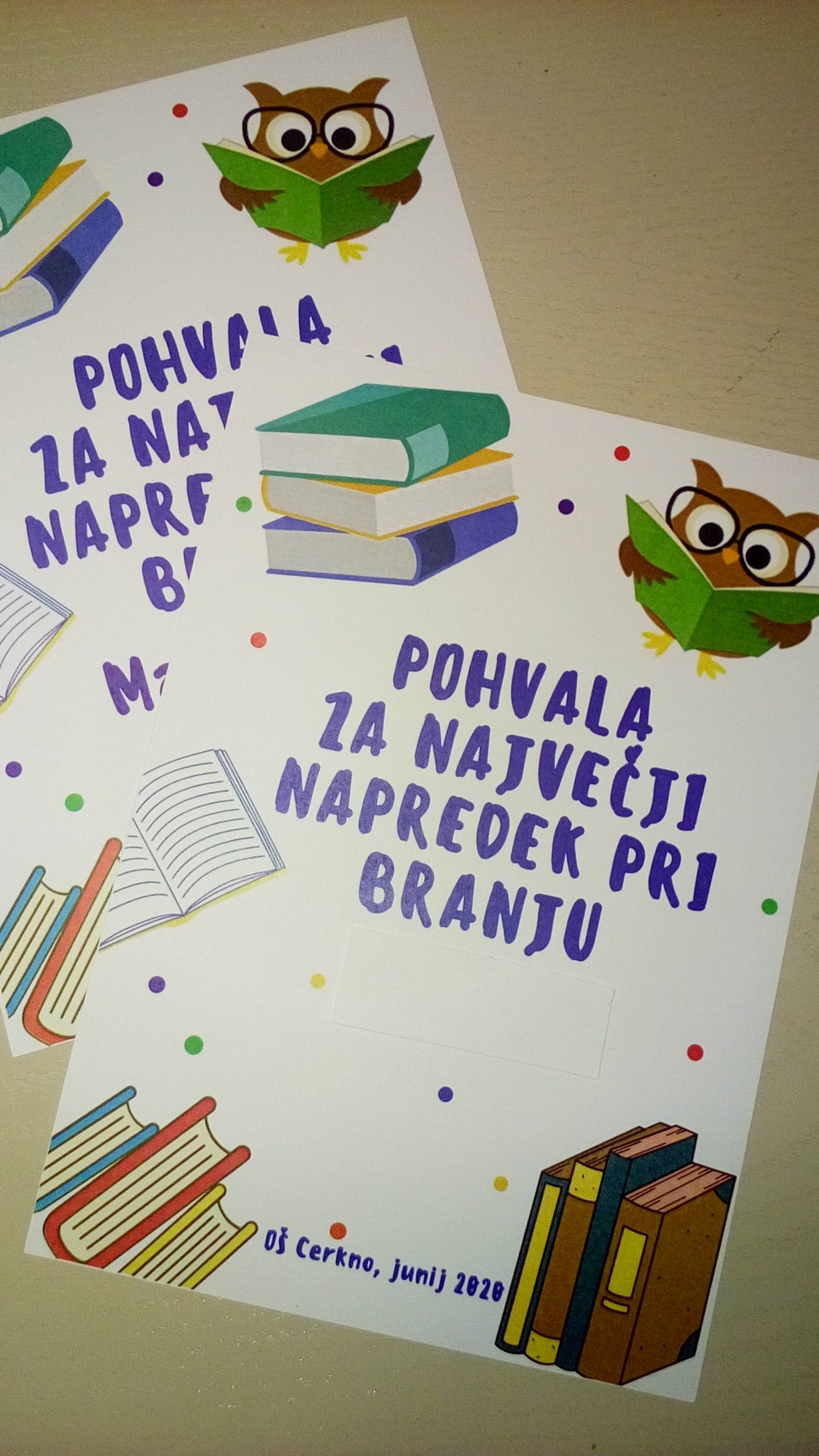 branje – pohvala