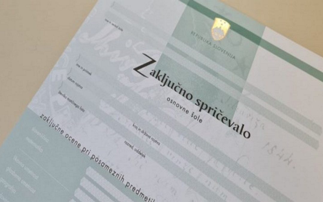 PREVZEM SPRIČEVAL PO ZAKLJUČKU ŠOLSKEGA LETA